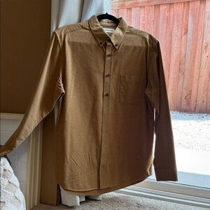 Men's Brown Button-Up Shirt